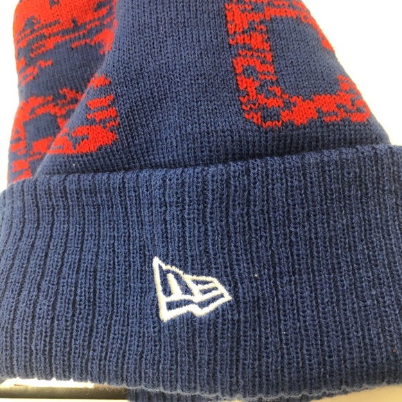 Cubs Knit Hat Pom Fleece Lined National League - Picture 3 of 6